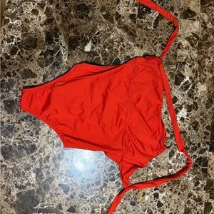 ABS Allen Schwartz Red One Piece Swimsuit